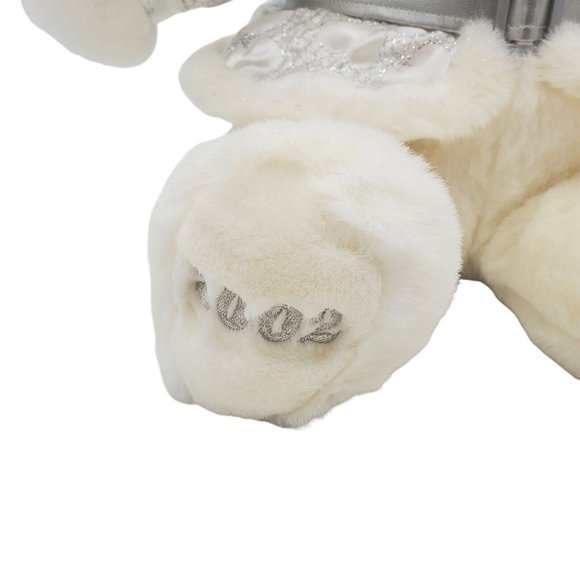 2002 White‎ Keepsakes Teddy Bear Plush Stuffed Silver Limited Ed. Tags - Picture 4 of 7